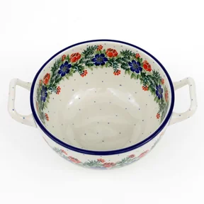 Miska fondue D02 0,7l <br> 1535X Czerwony wianuszek